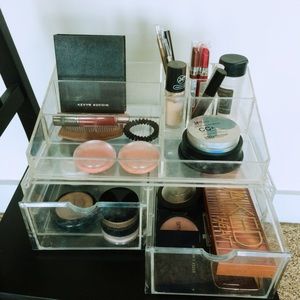 Thick Acrylic Makeup Jewelry Organizer Clear